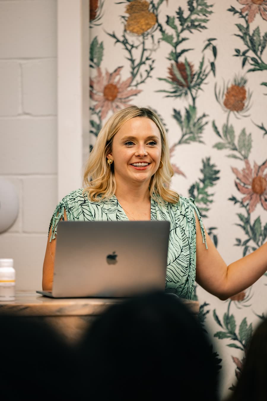 A business owner working from her studio